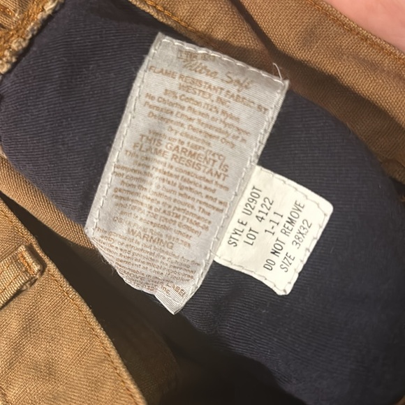 Tyndale Men’s Flame Resistant FR Straight Relaxed Fit Pants Brown Size 38x32 - Picture 11 of 11